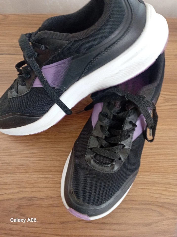 Mor Bağcıklı Spor Kadın Sneaker - Görsel 2