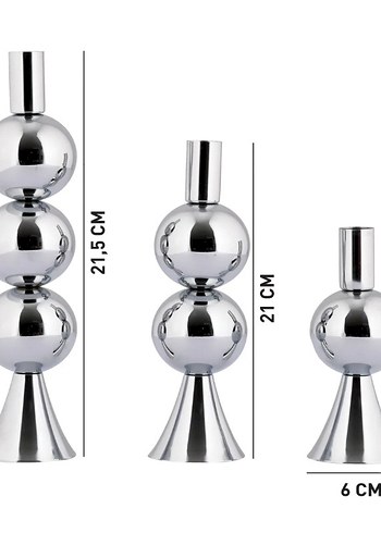 Gri Metal Mumluk Seti - Görsel 5