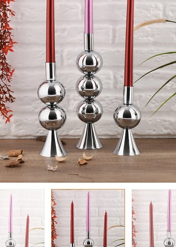 Gri Metal Mumluk Seti - Görsel 7