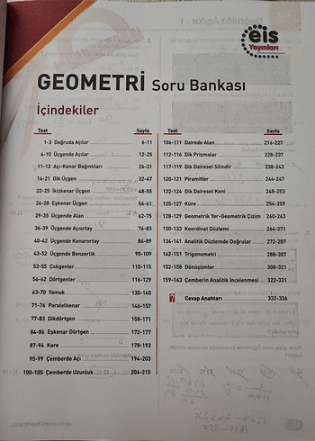 Eis Yayınları Üniversite Hazırlık Geometri Soru Bankası - Görsel 2