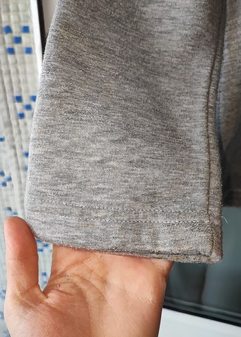 Gri Düğmeli Midi Ceket - Görsel 5