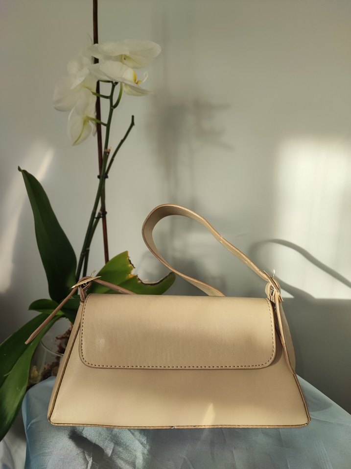 Bej Deri Kadın Çanta - Görsel 2