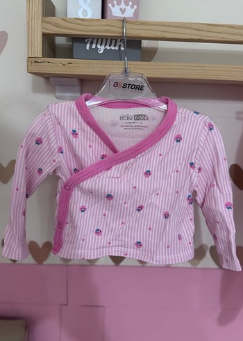 HelloBaby Pembe Baskılı Örgü Bebek Kız Takımı