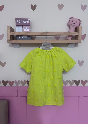 BG Store Sarı Kısa Kollu Kız Elbisesi