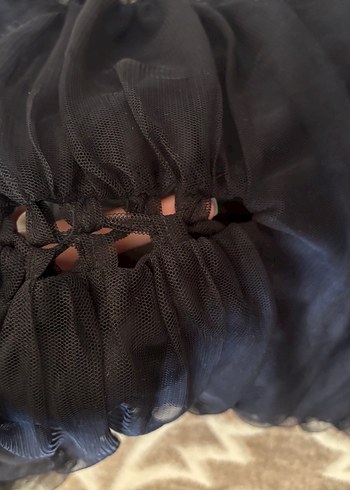 Siyah tül gece elbisesi - Görsel 2