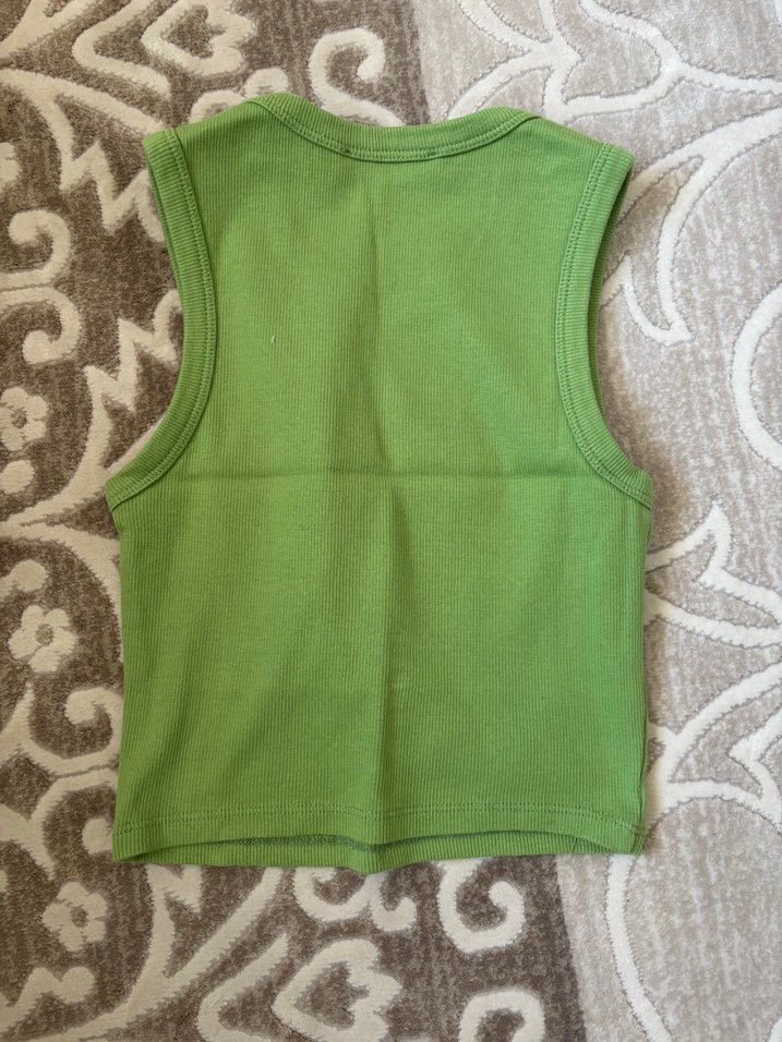 Yeşil Baskılı Kadın crop - Görsel 2