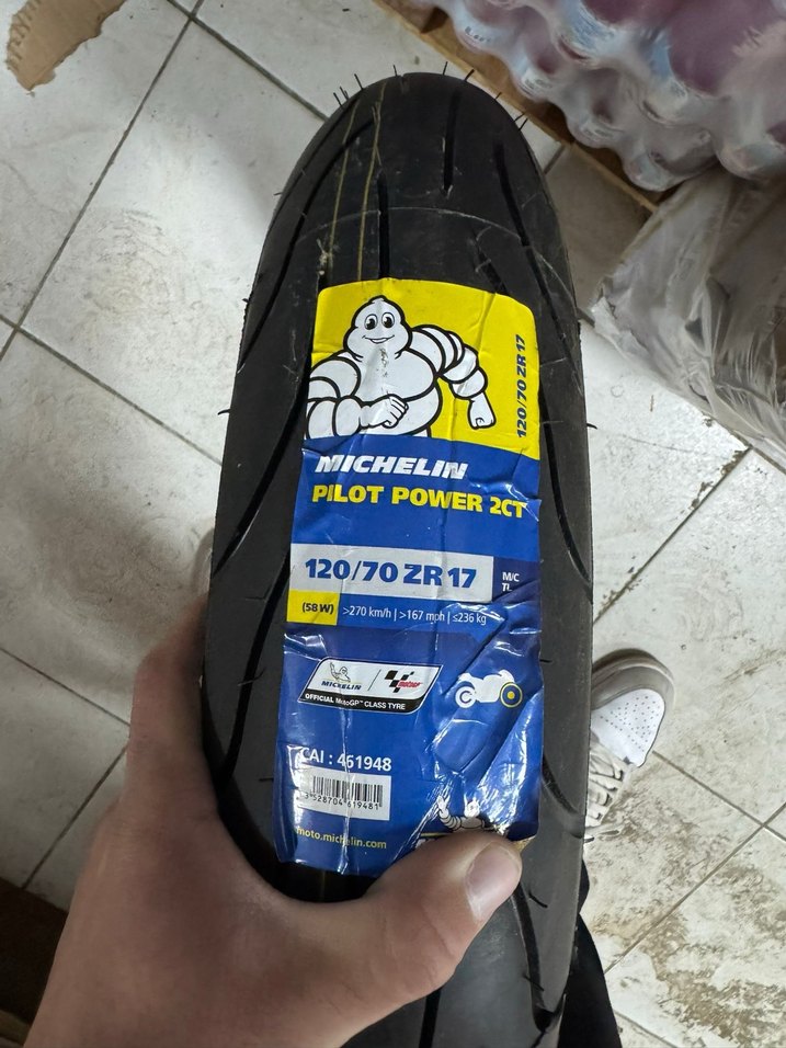 Michelin Pilot Power 2CT Motosiklet Lastiği 160/60 120/70 ZR17 - Görsel 3
