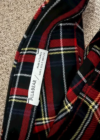 Pull and Bear Pull&bear Ekoseli yazlık şortlu elbise