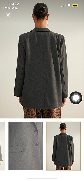 m Beden gri Renk Blazer ceket
