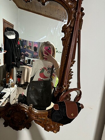 Deri vintage postacı çanta - Görsel 2