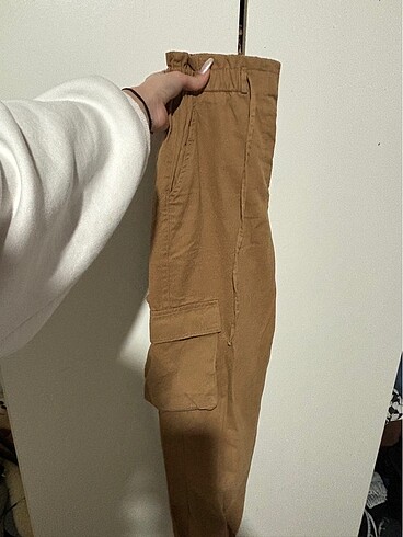 Kahverengi kargo pantolon - Görsel 3