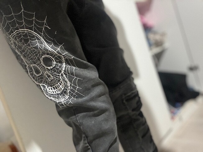 Gothic kurukafa bol pantolon - Görsel 5