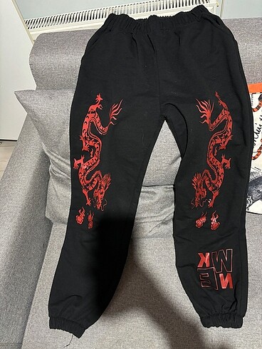 Diğer Kırmızı siyah dragon ejderha eşofman altı