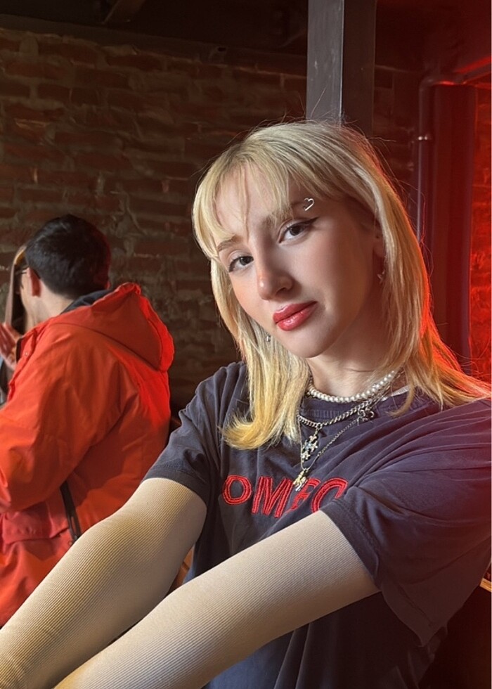 TOMBOY YAZAN OVERSİZE MAVİ M BEDEN TİŞORT - Görsel 2