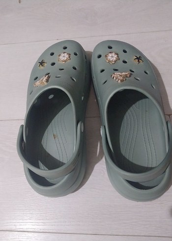 Tokalı Gri Platform Kadın Terlik - Görsel 3