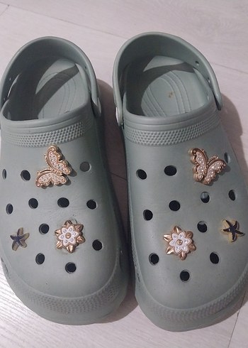 Tokalı Gri Platform Kadın Terlik - Görsel 4