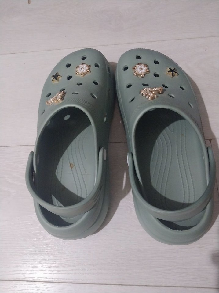 Tokalı Gri Platform Kadın Terlik - Görsel 3