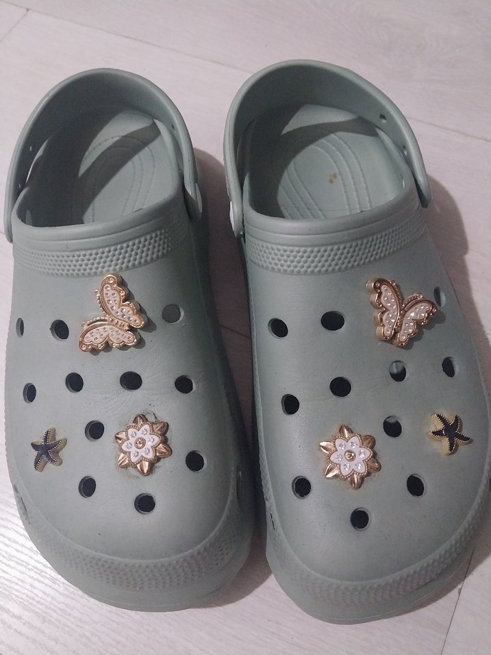 Tokalı Gri Platform Kadın Terlik - Görsel 4