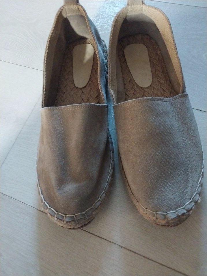 Kahverengi Süet Kadın Dolgu Topuk Espadril - Görsel 3