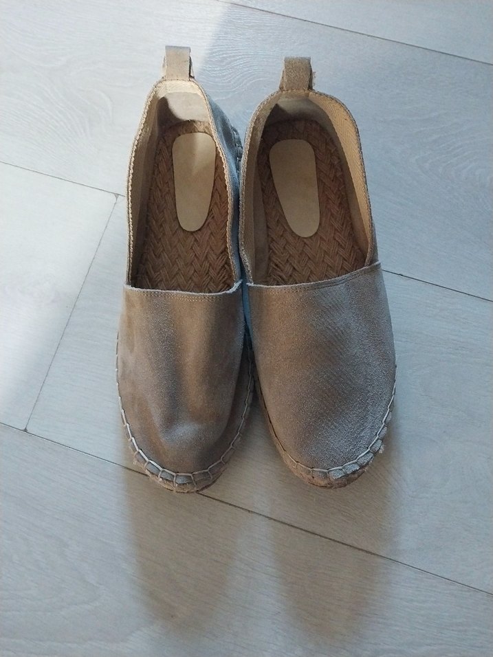 Kahverengi Süet Kadın Dolgu Topuk Espadril - Görsel 2