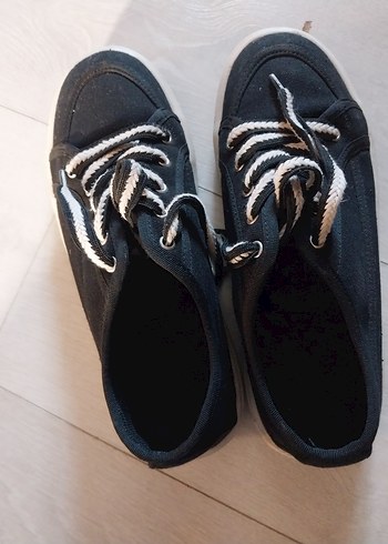 Siyah Dolgu Topuklu Kadın Spor Ayakkabı - Görsel 4