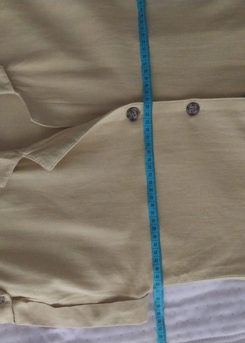 Bej Düğmeli Kolsuz Midi Keten Elbise - Görsel 5