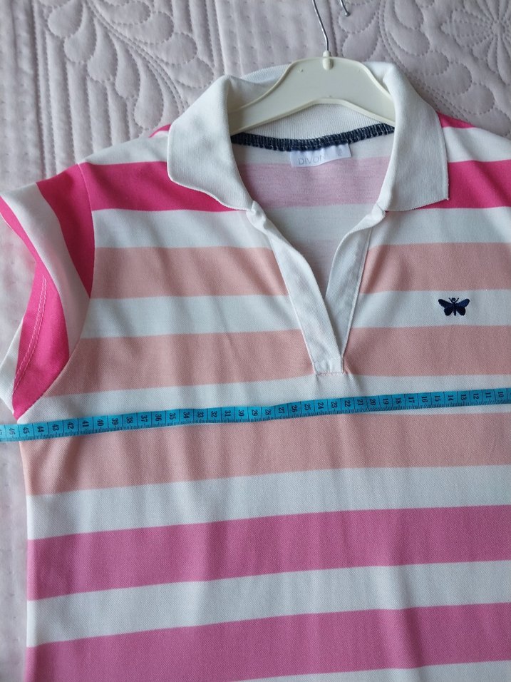 Renkli Çizgili V Yaka Midi Elbise - Görsel 5