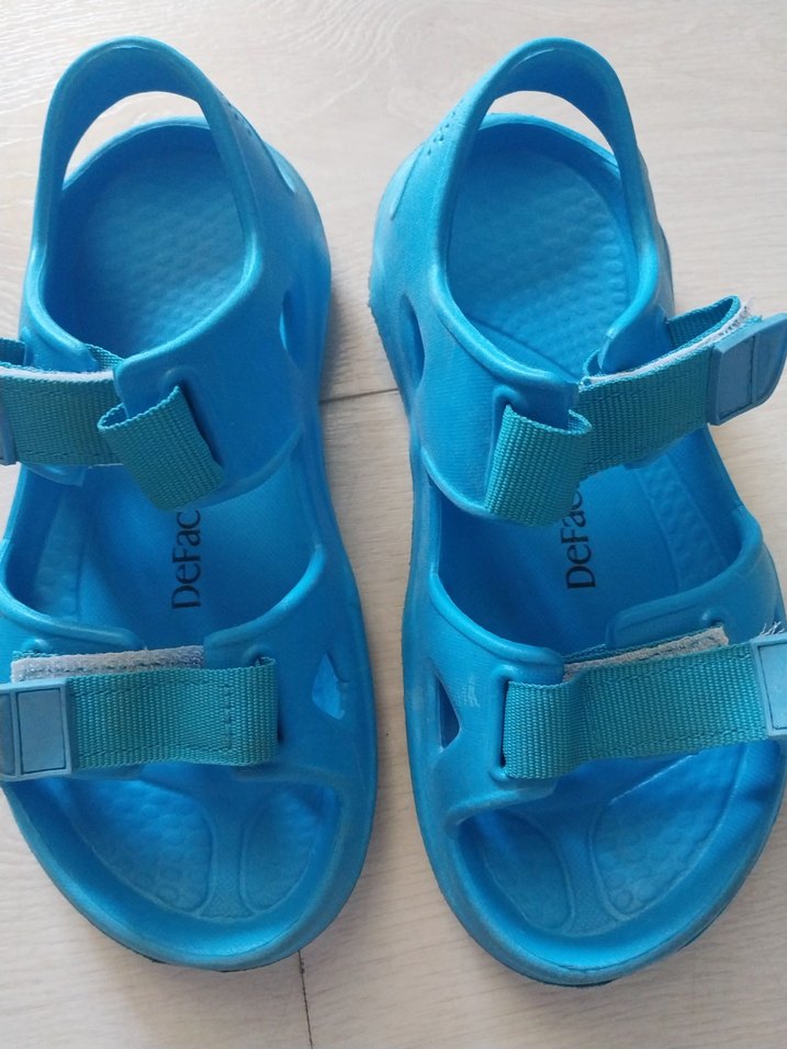 Mavi Erkek Çocuk Cırt Cırtlı Terlik - Görsel 2