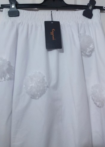 Kadın Beyaz Pamuklu Uzun Etek - Görsel 4