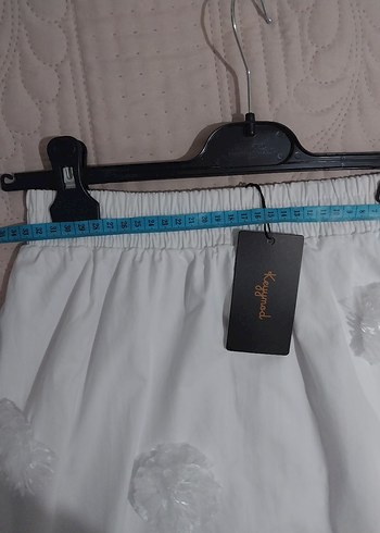 Kadın Beyaz Pamuklu Uzun Etek - Görsel 6