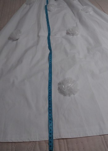 Kadın Beyaz Pamuklu Uzun Etek - Görsel 5