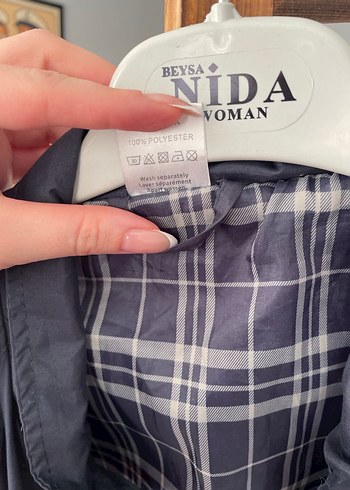 Gri Düğmeli unisex Yağmurluk 210 - Görsel 4