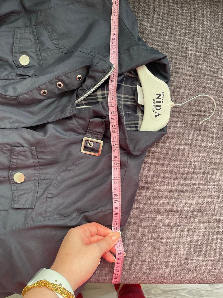 Gri Düğmeli unisex Yağmurluk 210 - Görsel 5