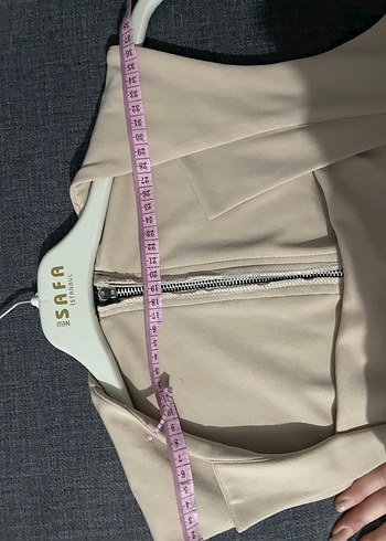 Bej Drapeli Kolsuz Midi Elbise 310 - Görsel 8