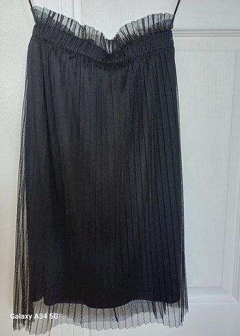 Siyah Pilili Uzun Gotik Etek