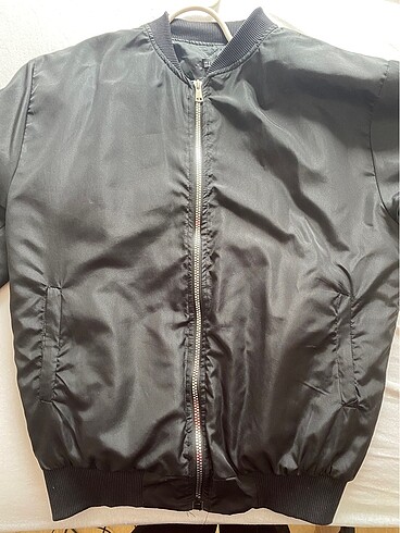 s Beden Siyah bomber ceket oversize