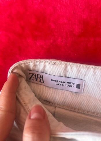 Zara pileli denim etek - Görsel 3