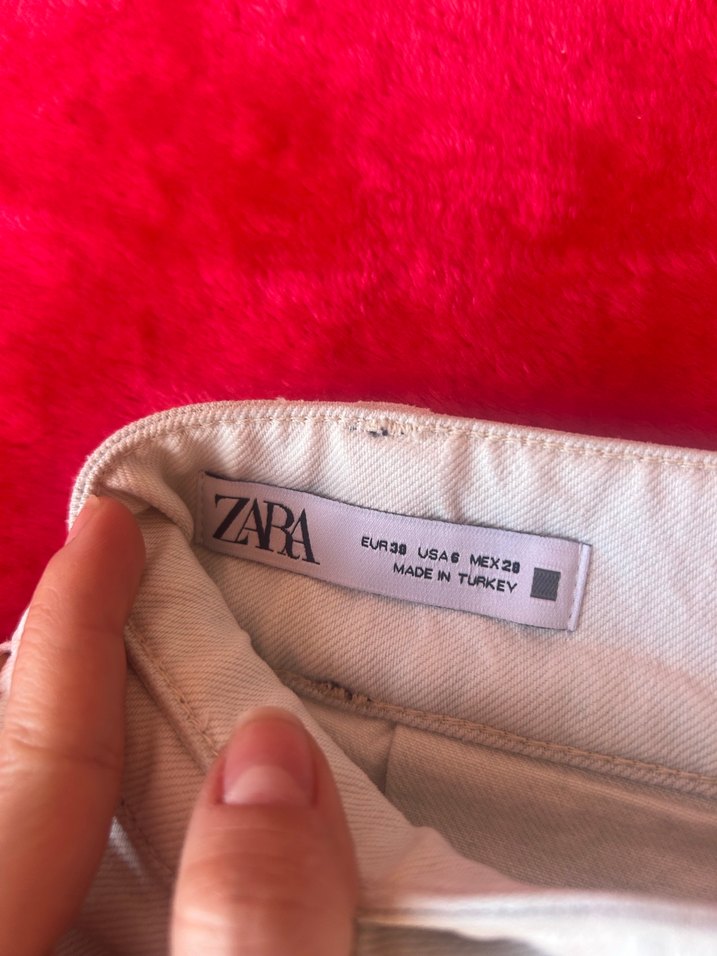 Zara pileli denim etek - Görsel 3