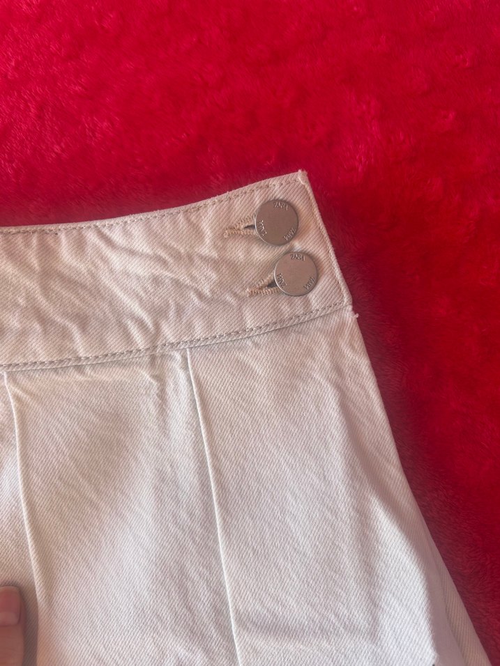 Zara pileli denim etek - Görsel 4