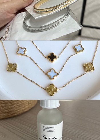 Accessorize  Zarif Altin Cicekli İnce Zincir Kolye