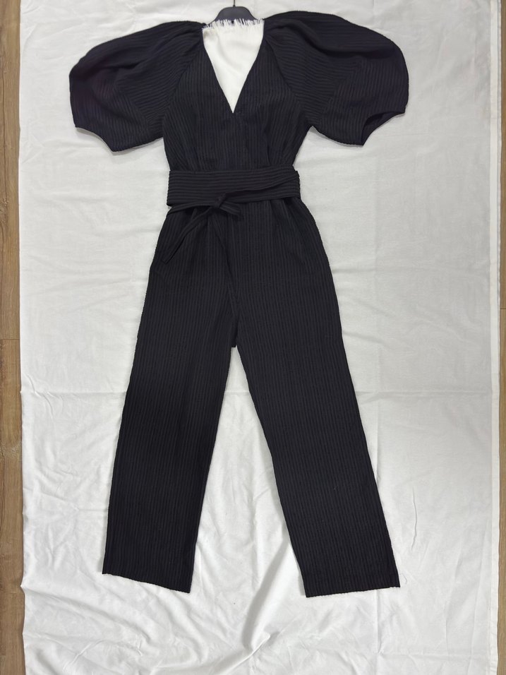 Kadın Siyah Uzun Tulum - Görsel 2