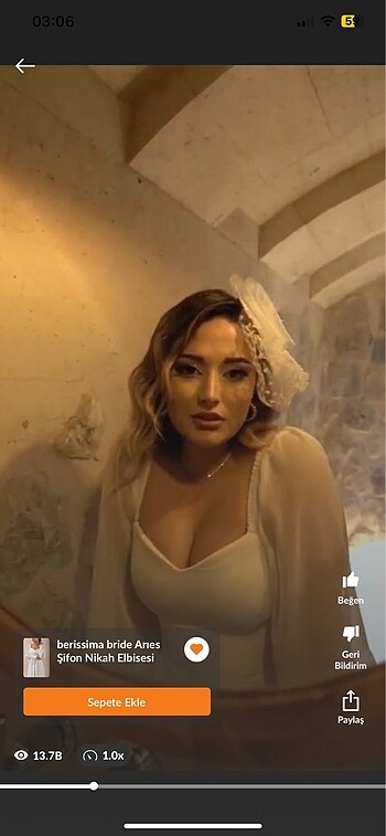 38 Beden beyaz Renk Nikah elbisesi