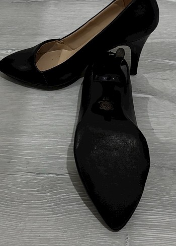 Klasik Siyah Stiletto Kadın Topuklu Ayakkabı - Görsel 4