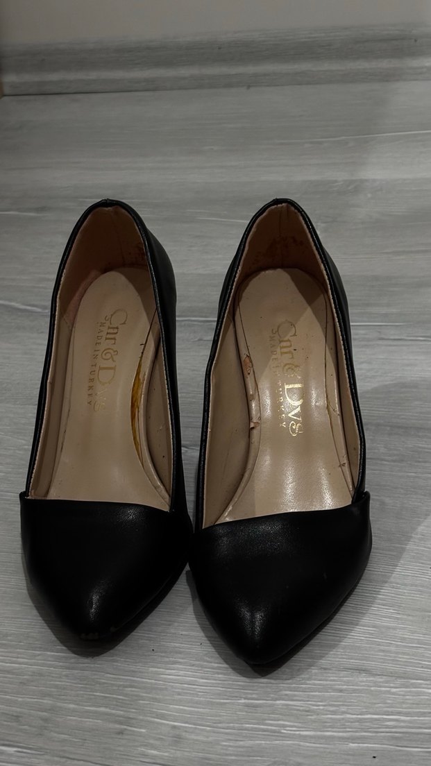 Klasik Siyah Stiletto Kadın Topuklu Ayakkabı - Görsel 2