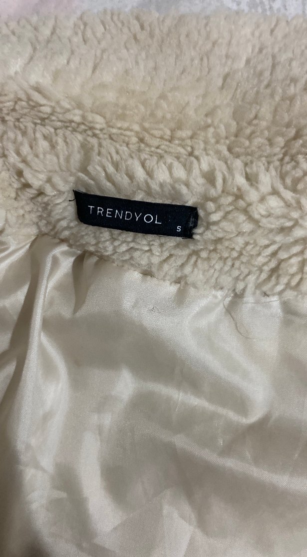 Bej Kadın Yumuşak Dokulu Midi Ceket - Görsel 3