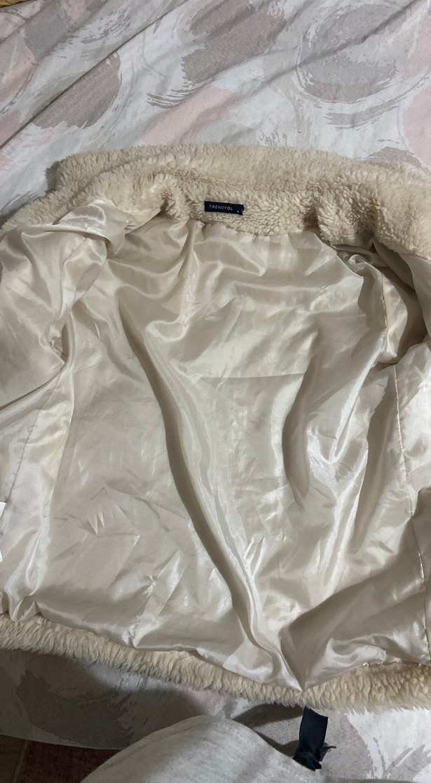 Bej Kadın Yumuşak Dokulu Midi Ceket - Görsel 2