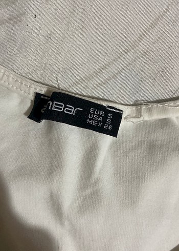 Pembe beyaz Pamuklu Kolsuz Mini crop s-m - Görsel 6