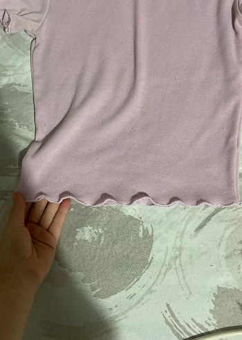 Pembe Kısa Kollu Basic Tişört - Görsel 3