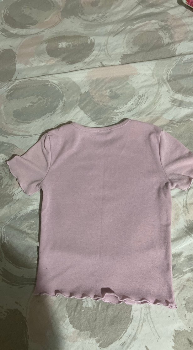 Pembe Kısa Kollu Basic Tişört - Görsel 2