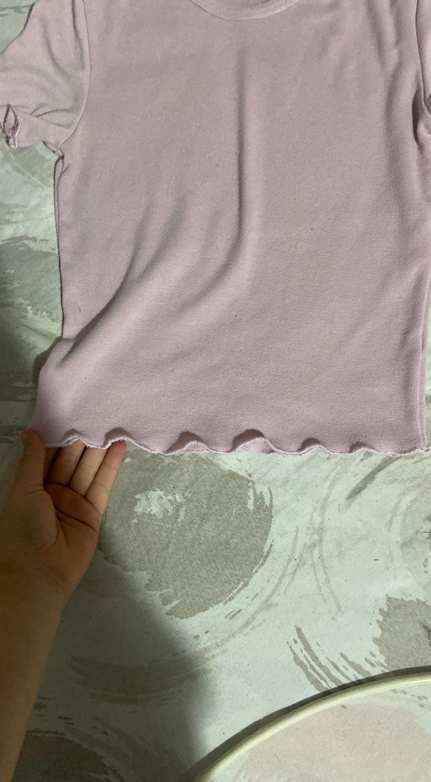 Pembe Kısa Kollu Basic Tişört - Görsel 3